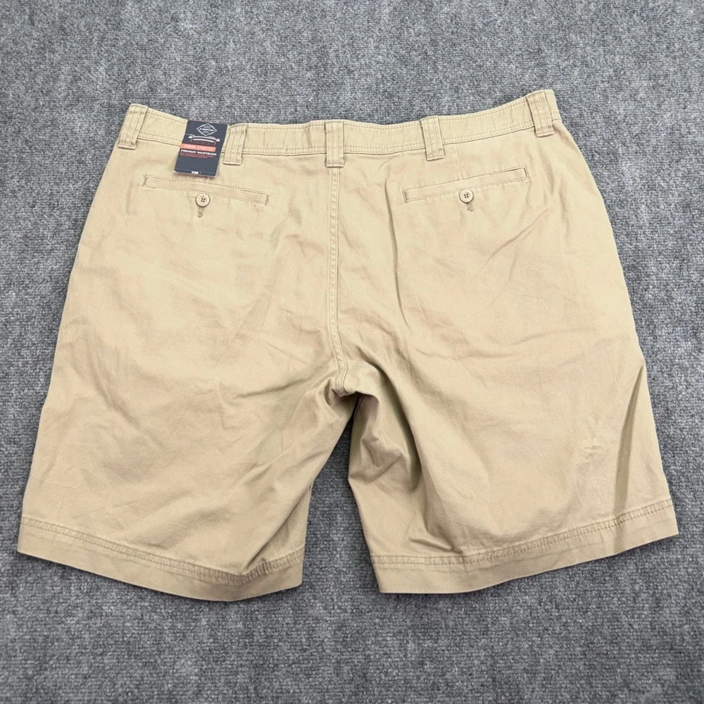 St Johns Bay Shorts Mens 42 (43x9) British Khaki Comfort Stretch Power Waistband
